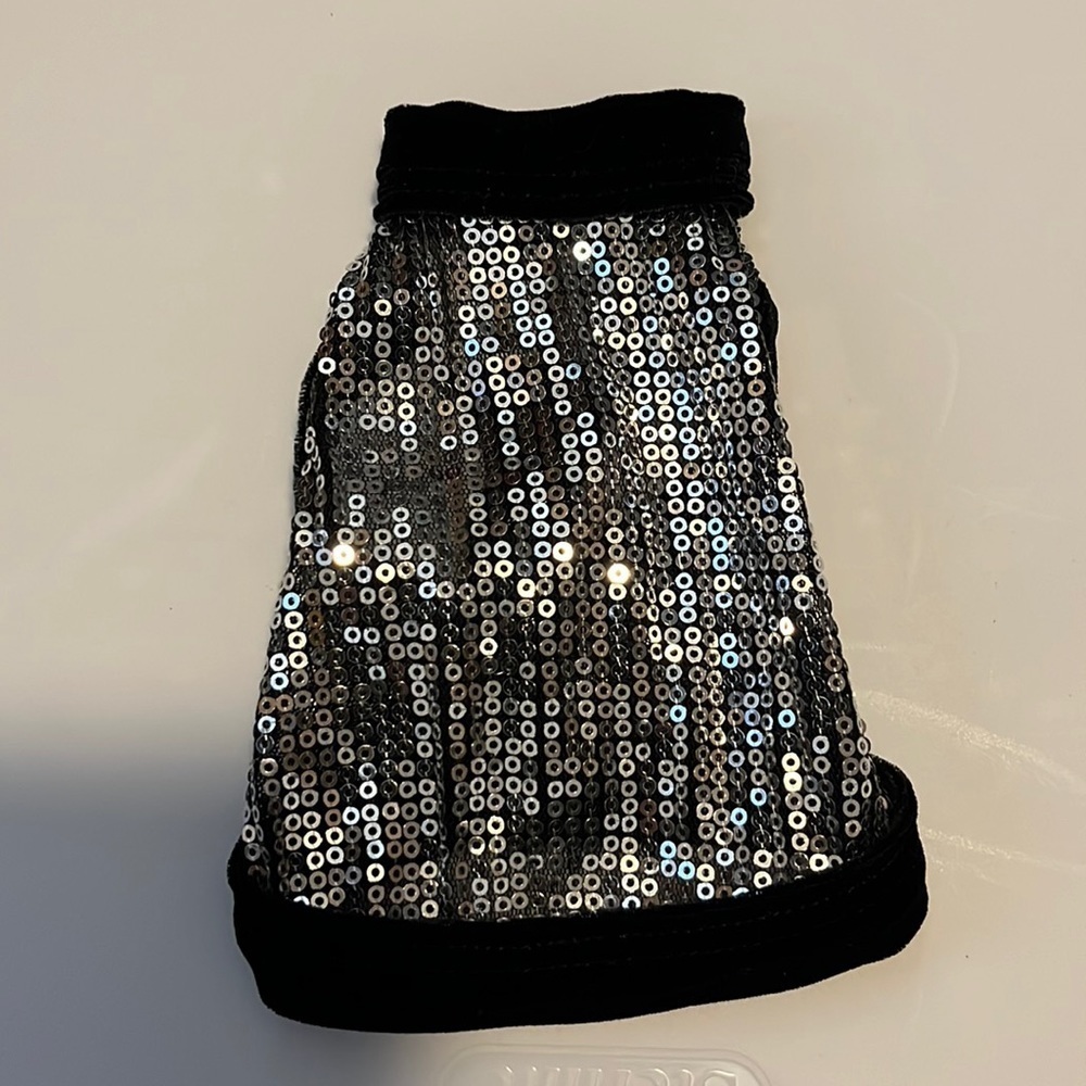 Dog velvet and sequin XXS dress🐶